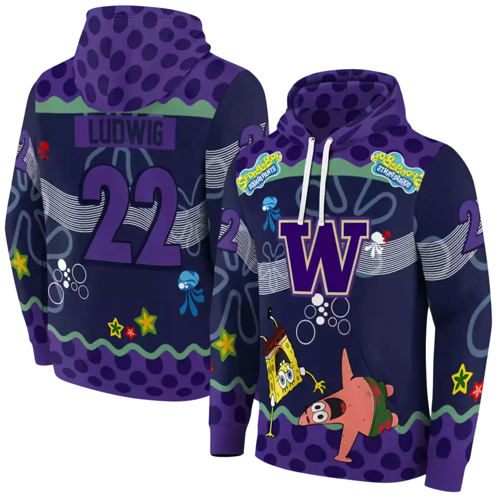personalized washington huskies spongebob patrick star purple navy hoodie fashion forward personalized washington huskies spongebob patrick star purple navy hoodie fashion forward