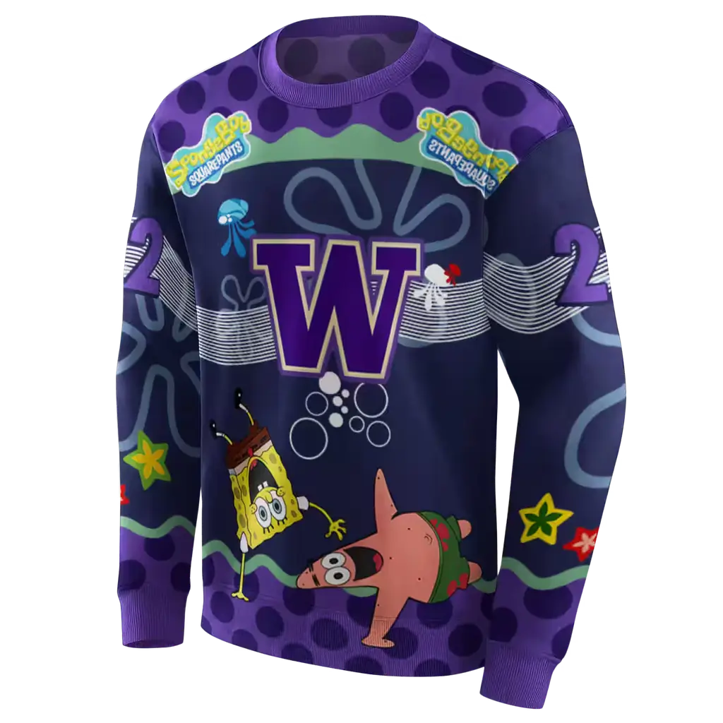 personalized washington huskies spongebob patrick star purple navy hoodie new arrival personalized washington huskies spongebob patrick star purple navy hoodie new arrival