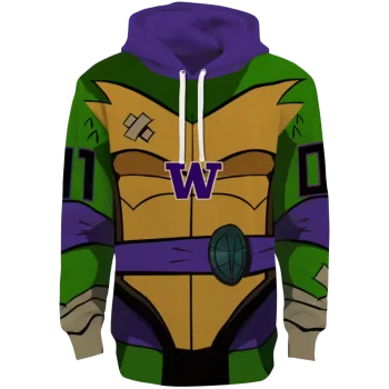 personalized washington huskies superhero armor purple green hoodie best selling