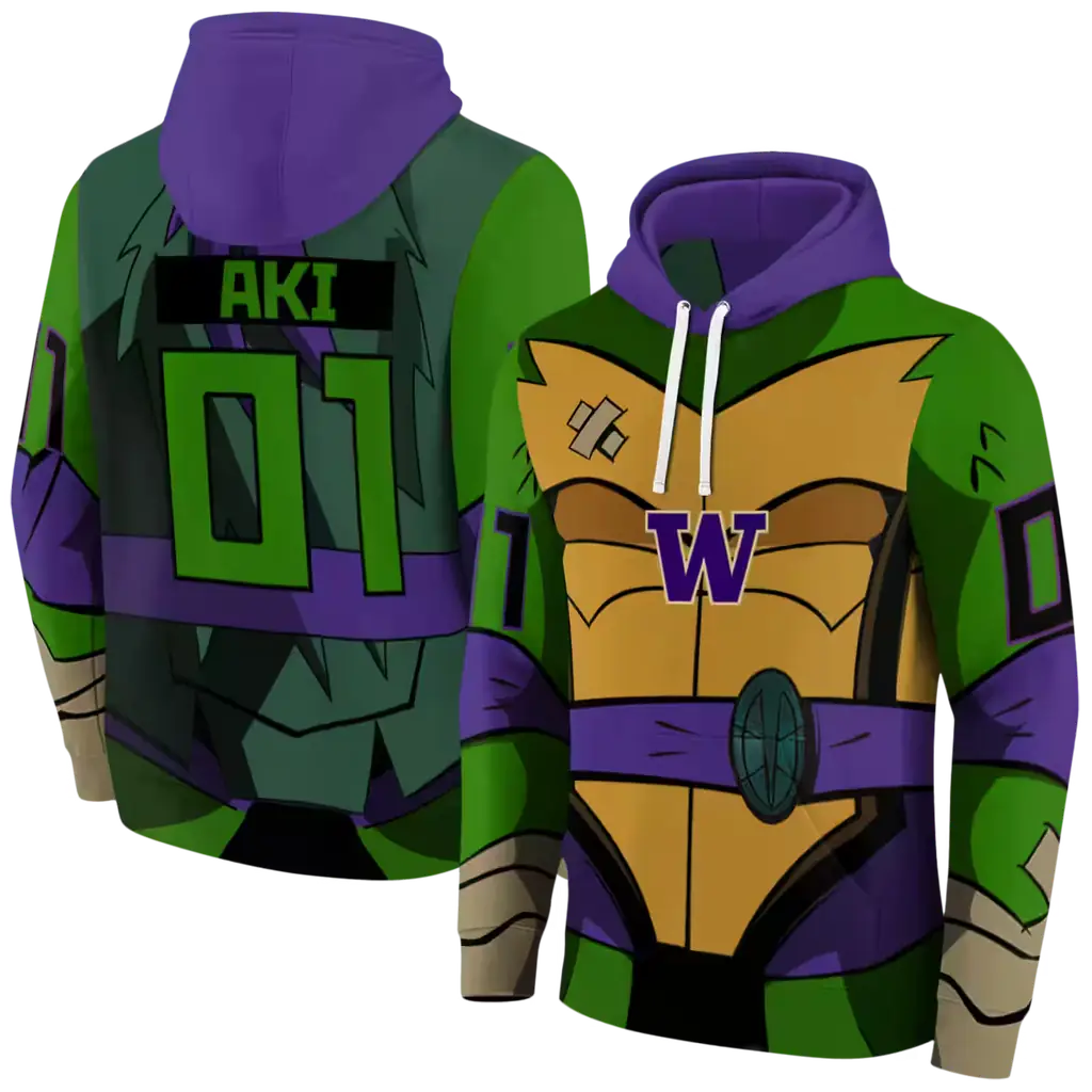 personalized washington huskies superhero armor purple green hoodie fashion forward personalized washington huskies superhero armor purple green hoodie fashion forward