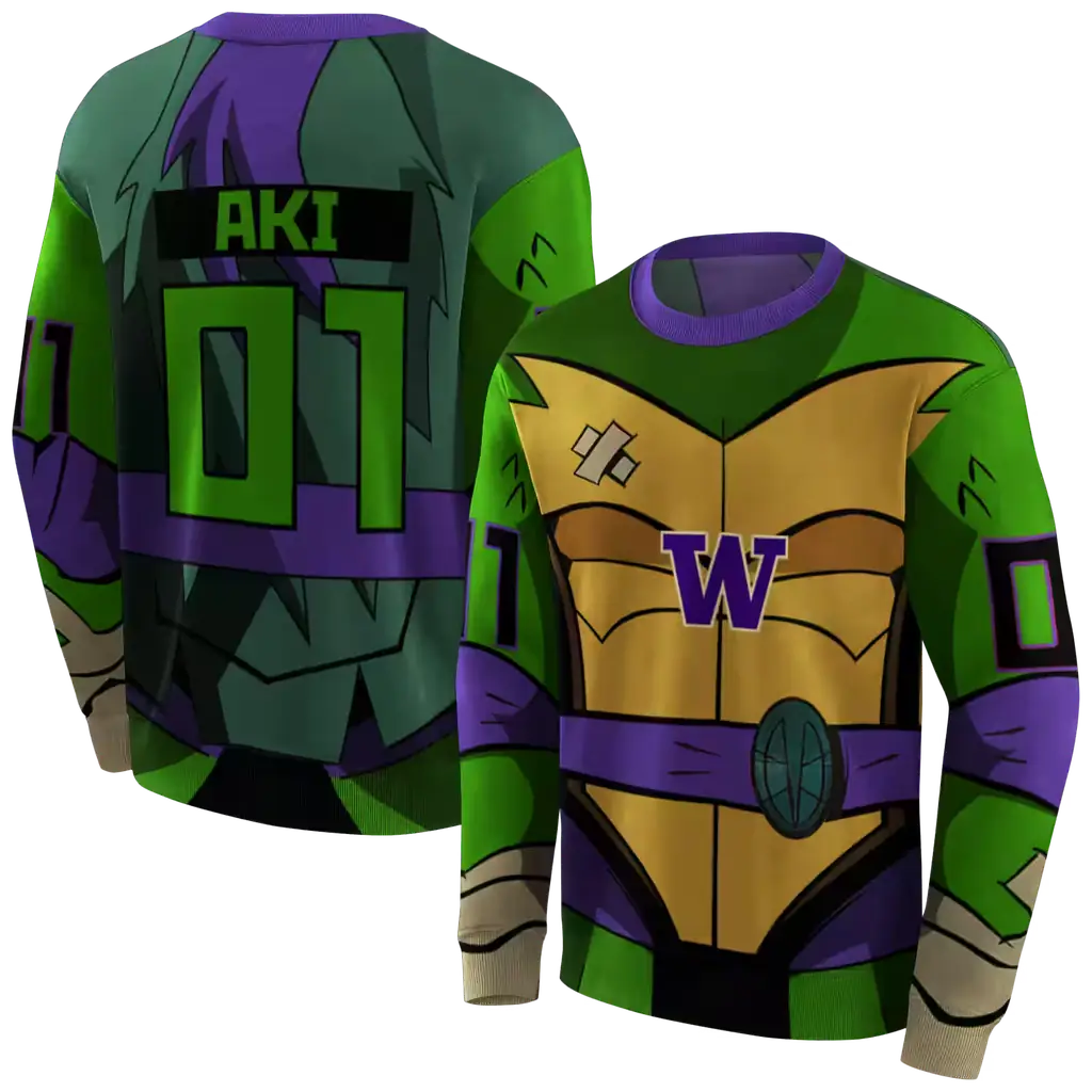 personalized washington huskies superhero armor purple green hoodie premium grade personalized washington huskies superhero armor purple green hoodie premium grade