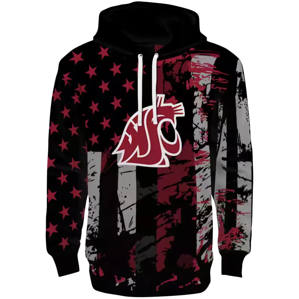 personalized washington state cougars distressed flag crimson black hoodie best selling personalized washington state cougars distressed flag crimson black hoodie best selling