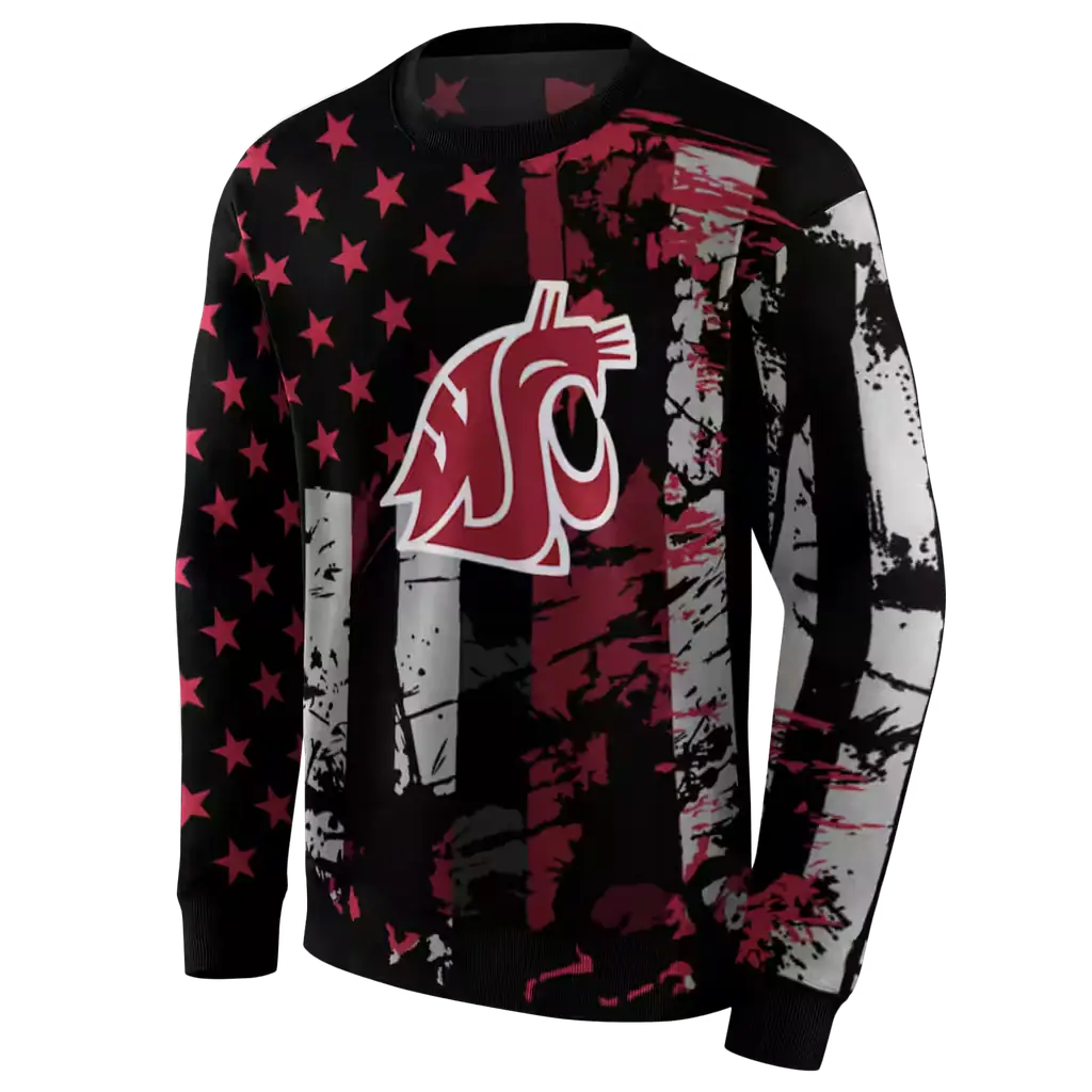 personalized washington state cougars distressed flag crimson black hoodie new arrival personalized washington state cougars distressed flag crimson black hoodie new arrival
