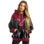 personalized washington state cougars flame design crimson hoodie best selling
