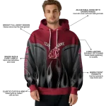 personalized washington state cougars flame design crimson hoodie best selling