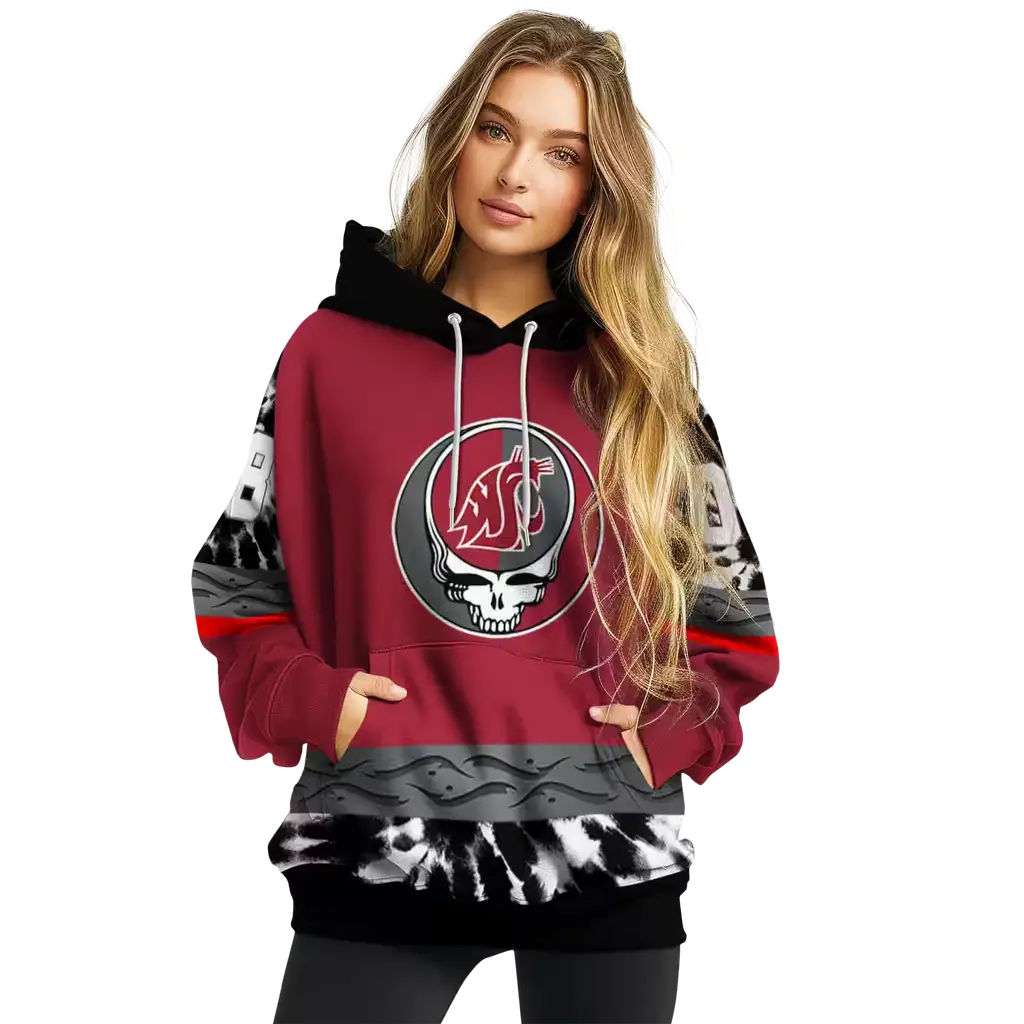 personalized washington state cougars grateful vibes crimson hoodie high quality personalized washington state cougars grateful vibes crimson hoodie high quality