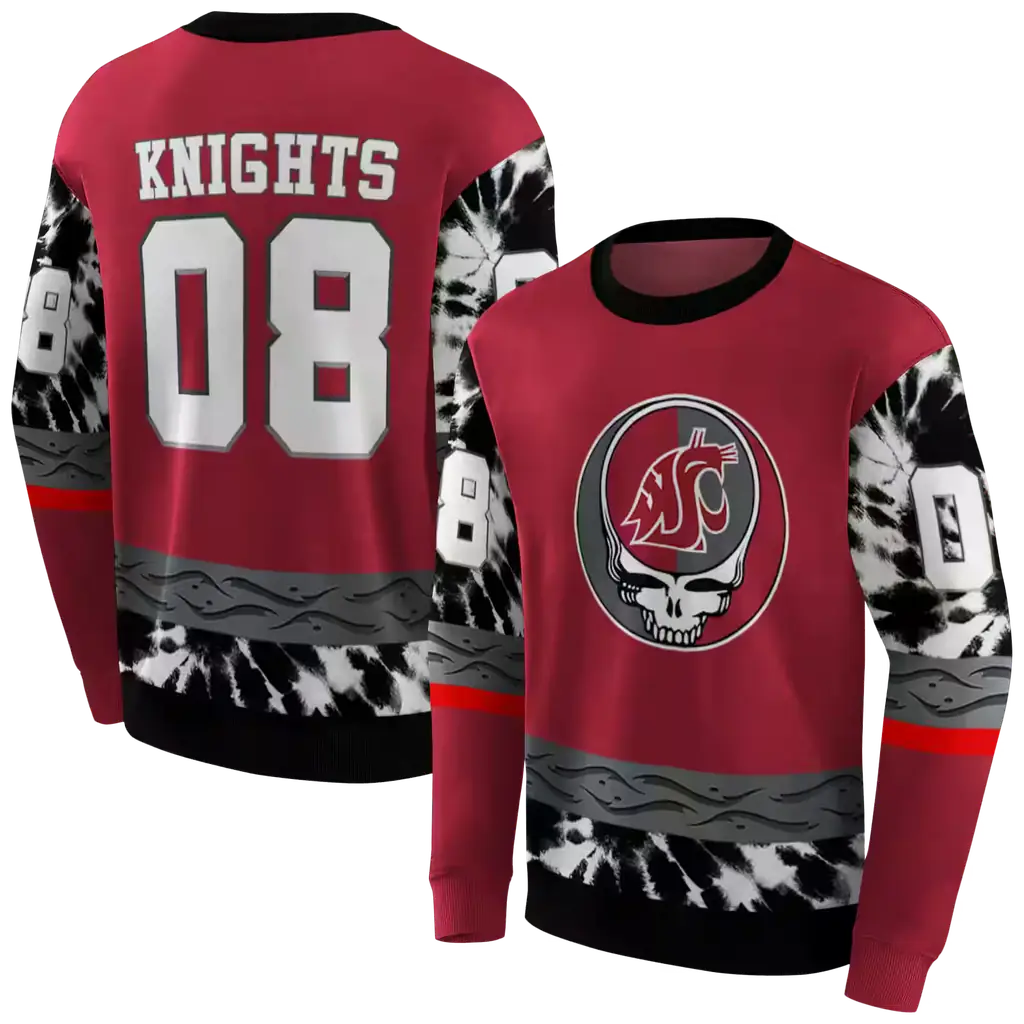 personalized washington state cougars grateful vibes crimson hoodie premium grade personalized washington state cougars grateful vibes crimson hoodie premium grade