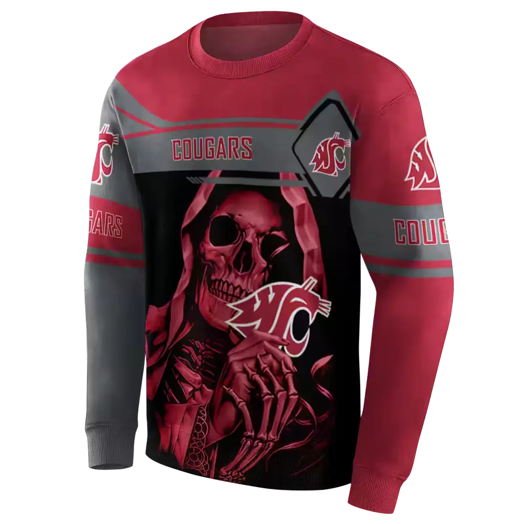 personalized washington state cougars grim reaper crimson black hoodie new arrival personalized washington state cougars grim reaper crimson black hoodie new arrival