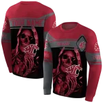 personalized washington state cougars grim reaper crimson black hoodie best selling