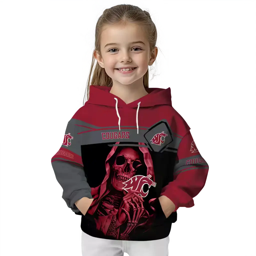 personalized washington state cougars grim reaper crimson black hoodie top rated personalized washington state cougars grim reaper crimson black hoodie top rated
