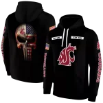 personalized washington state cougars punisher skull black hoodie best selling