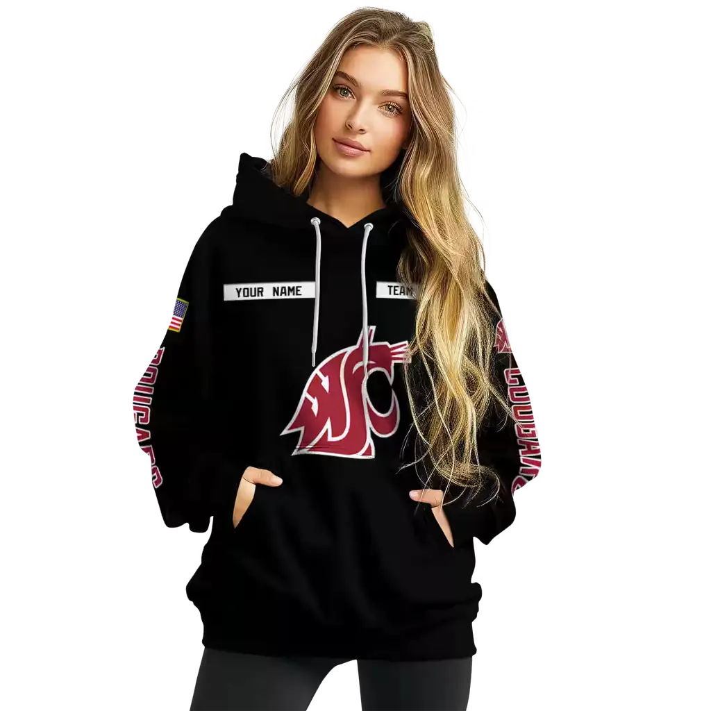 personalized washington state cougars punisher skull black hoodie high quality personalized washington state cougars punisher skull black hoodie high quality