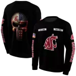 personalized washington state cougars punisher skull black hoodie best selling