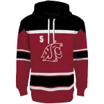 personalized washington state cougars striped pattern crimson hoodie best selling