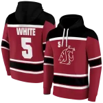 personalized washington state cougars striped pattern crimson hoodie best selling