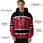 personalized washington state cougars striped pattern crimson hoodie best selling