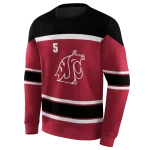 personalized washington state cougars striped pattern crimson hoodie best selling