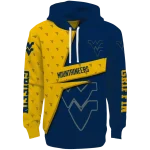 personalized west virginia mountaineers abstract shape blue hoodie best selling