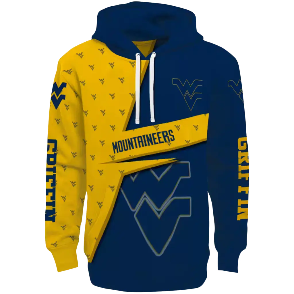 personalized west virginia mountaineers abstract shape blue hoodie best selling personalized west virginia mountaineers abstract shape blue hoodie best selling