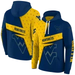 personalized west virginia mountaineers abstract shape blue hoodie best selling