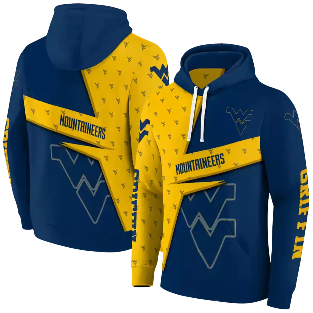 personalized west virginia mountaineers abstract shape blue hoodie fashion forward personalized west virginia mountaineers abstract shape blue hoodie fashion forward