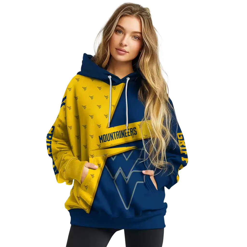 personalized west virginia mountaineers abstract shape blue hoodie high quality personalized west virginia mountaineers abstract shape blue hoodie high quality