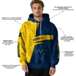personalized west virginia mountaineers abstract shape blue hoodie best selling