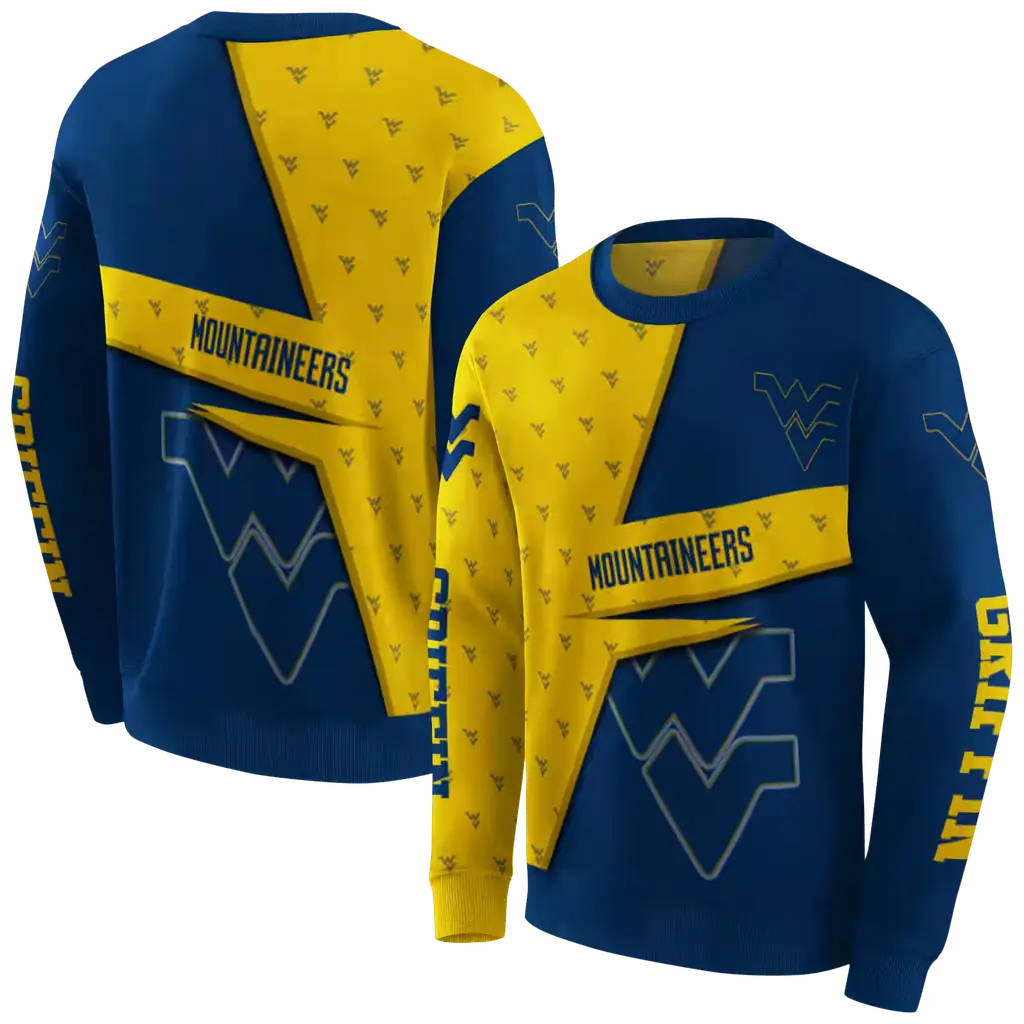 personalized west virginia mountaineers abstract shape blue hoodie premium grade personalized west virginia mountaineers abstract shape blue hoodie premium grade