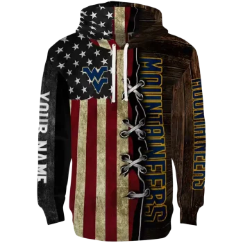 personalized west virginia mountaineers american pride hoodie best selling