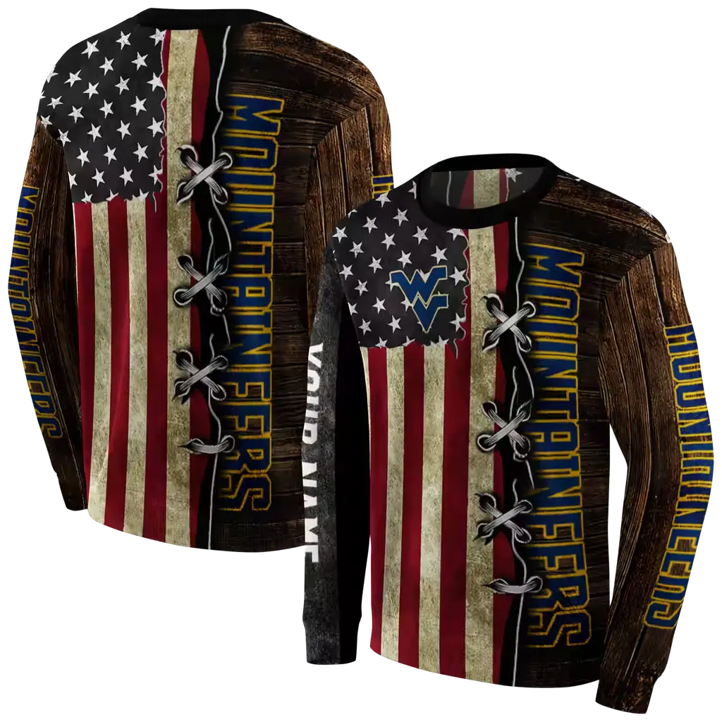 personalized west virginia mountaineers american pride hoodie premium grade personalized west virginia mountaineers american pride hoodie premium grade