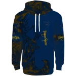 personalized west virginia mountaineers deer silhouette blue hoodie best selling