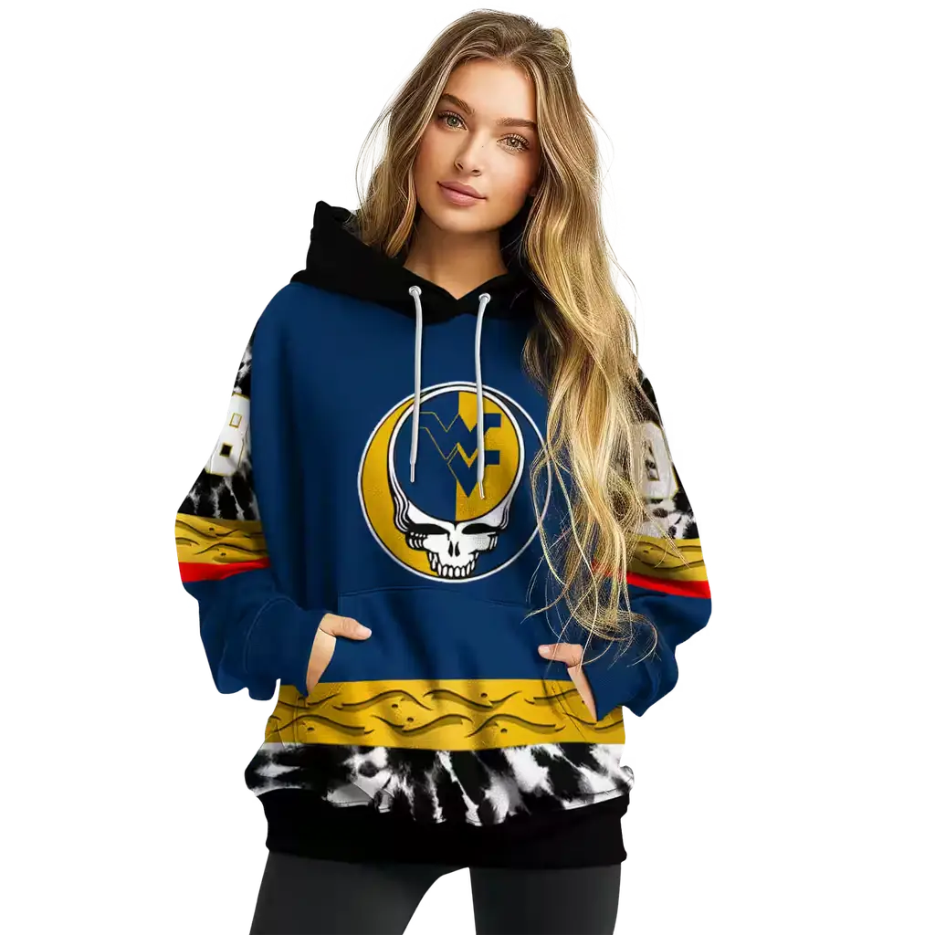 personalized west virginia mountaineers grateful vibes blue hoodie high quality personalized west virginia mountaineers grateful vibes blue hoodie high quality
