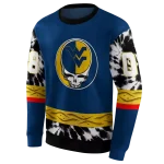 personalized west virginia mountaineers grateful vibes blue hoodie best selling