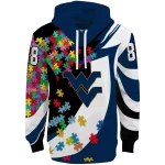 personalized west virginia mountaineers puzzle pieces blue hoodie best selling