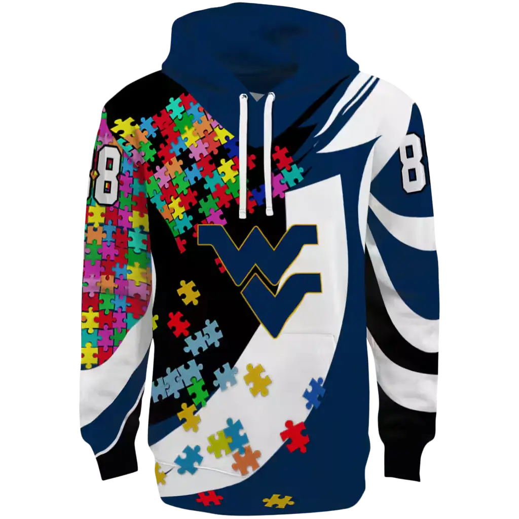 personalized west virginia mountaineers puzzle pieces blue hoodie best selling personalized west virginia mountaineers puzzle pieces blue hoodie best selling