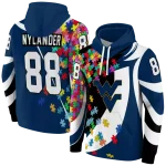 personalized west virginia mountaineers puzzle pieces blue hoodie best selling