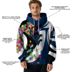 personalized west virginia mountaineers puzzle pieces blue hoodie best selling