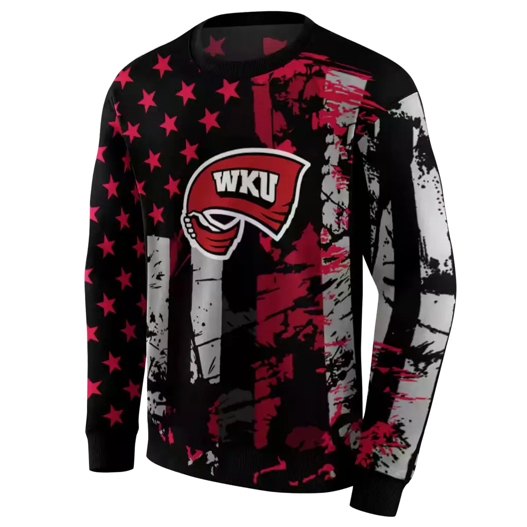 personalized western kentucky hilltoppers distressed flag red black hoodie new arrival personalized western kentucky hilltoppers distressed flag red black hoodie new arrival