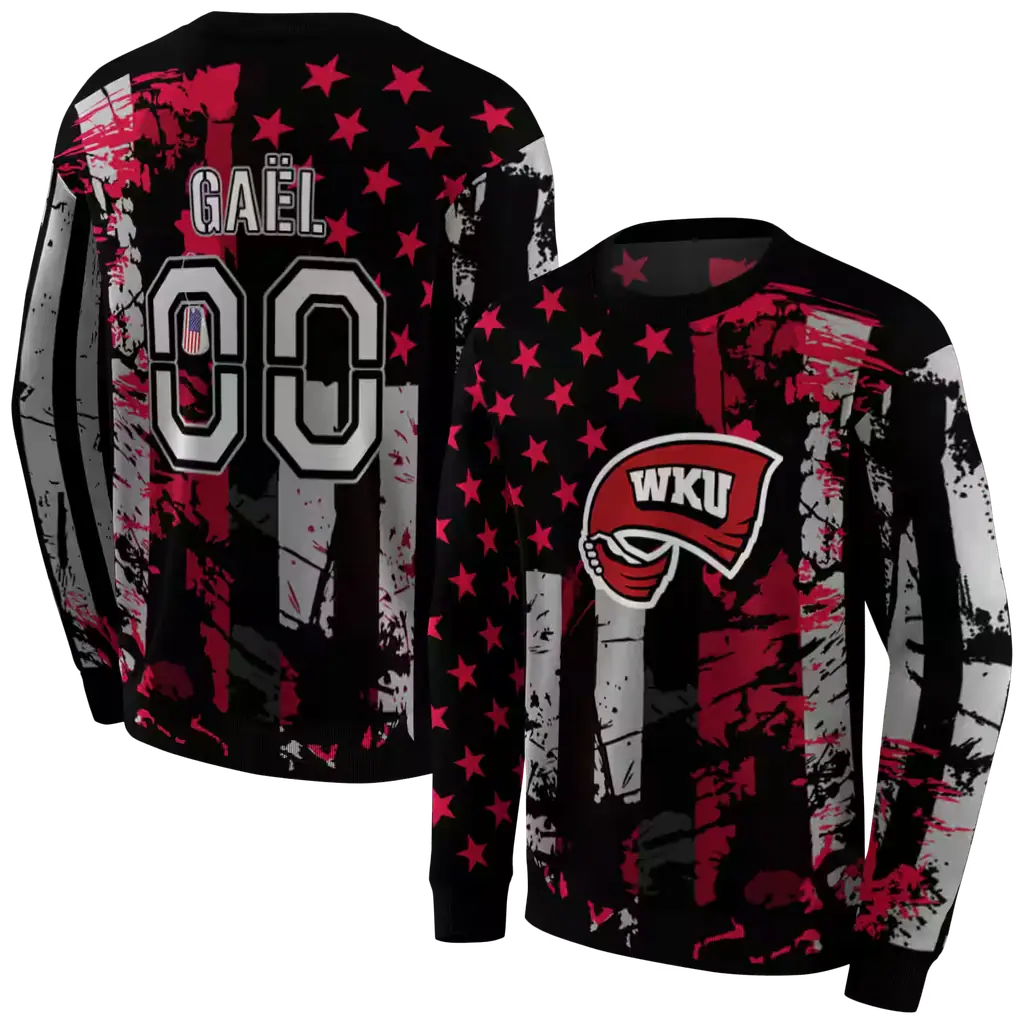 personalized western kentucky hilltoppers distressed flag red black hoodie premium grade personalized western kentucky hilltoppers distressed flag red black hoodie premium grade