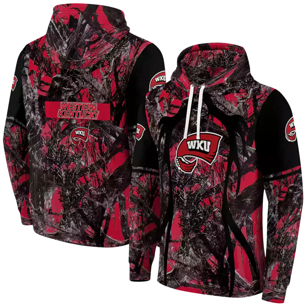 personalized western kentucky hilltoppers hunting theme red black hoodie fashion forward personalized western kentucky hilltoppers hunting theme red black hoodie fashion forward