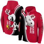 personalized western kentucky hilltoppers peeking snoopy red hoodie best selling