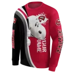 personalized western kentucky hilltoppers peeking snoopy red hoodie best selling