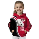 personalized western kentucky hilltoppers peeking snoopy red hoodie best selling