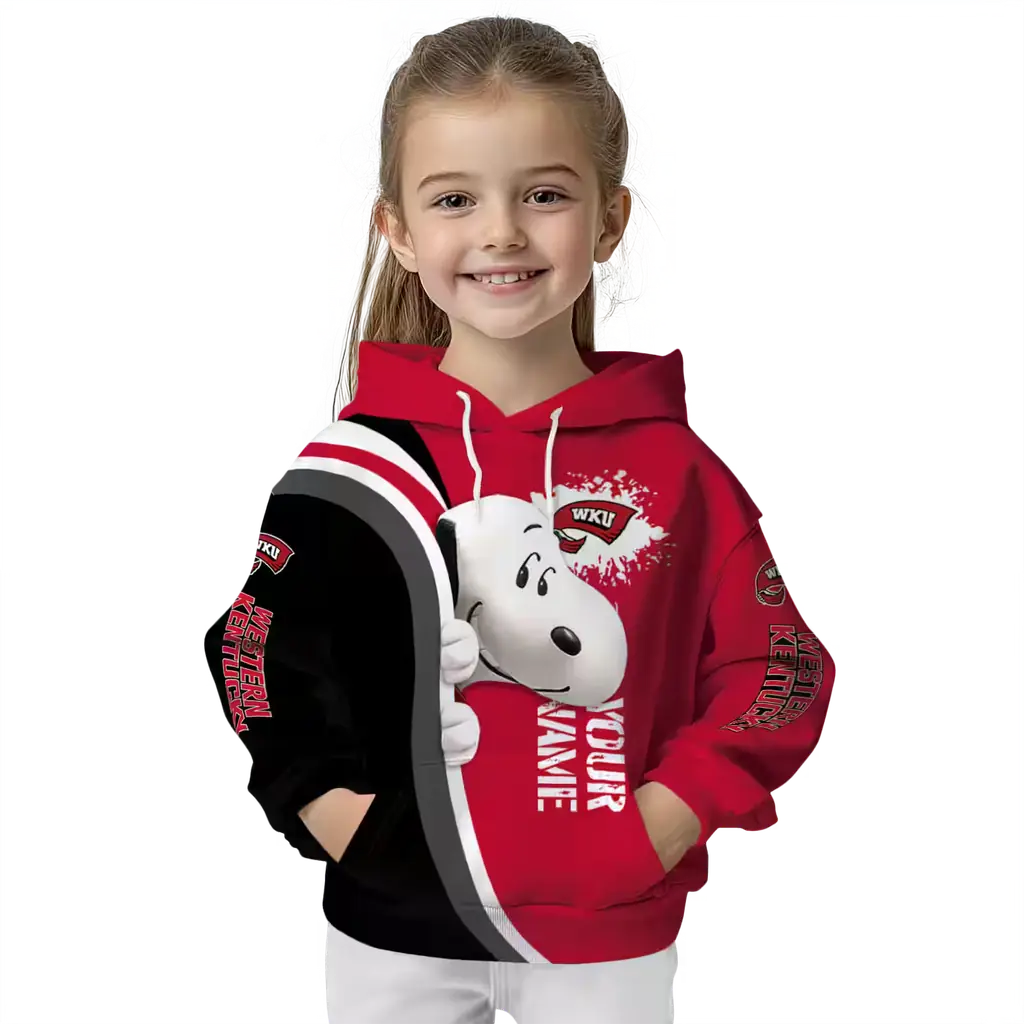 personalized western kentucky hilltoppers peeking snoopy red hoodie top rated personalized western kentucky hilltoppers peeking snoopy red hoodie top rated