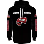 personalized western kentucky hilltoppers punisher skull black hoodie best selling