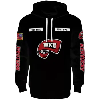 personalized western kentucky hilltoppers punisher skull black hoodie best selling