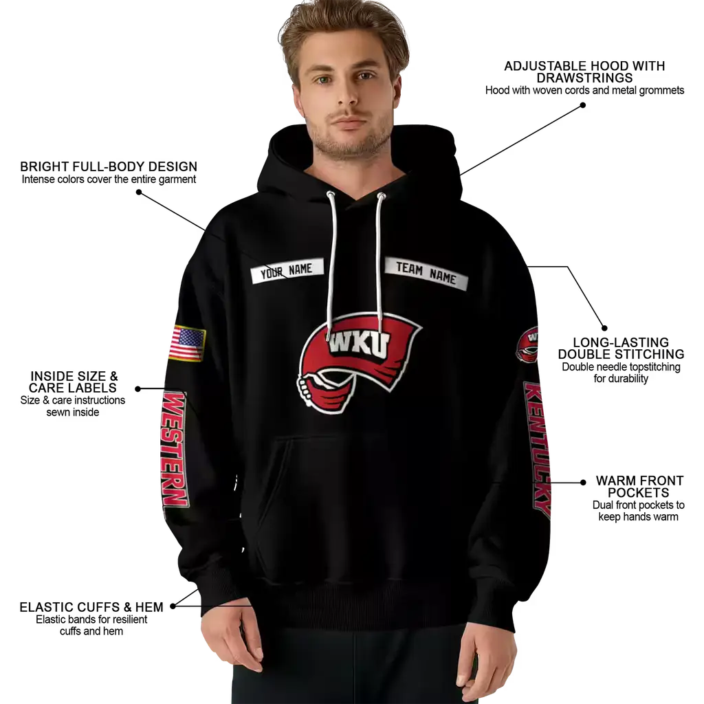 personalized western kentucky hilltoppers punisher skull black hoodie latest model personalized western kentucky hilltoppers punisher skull black hoodie latest model