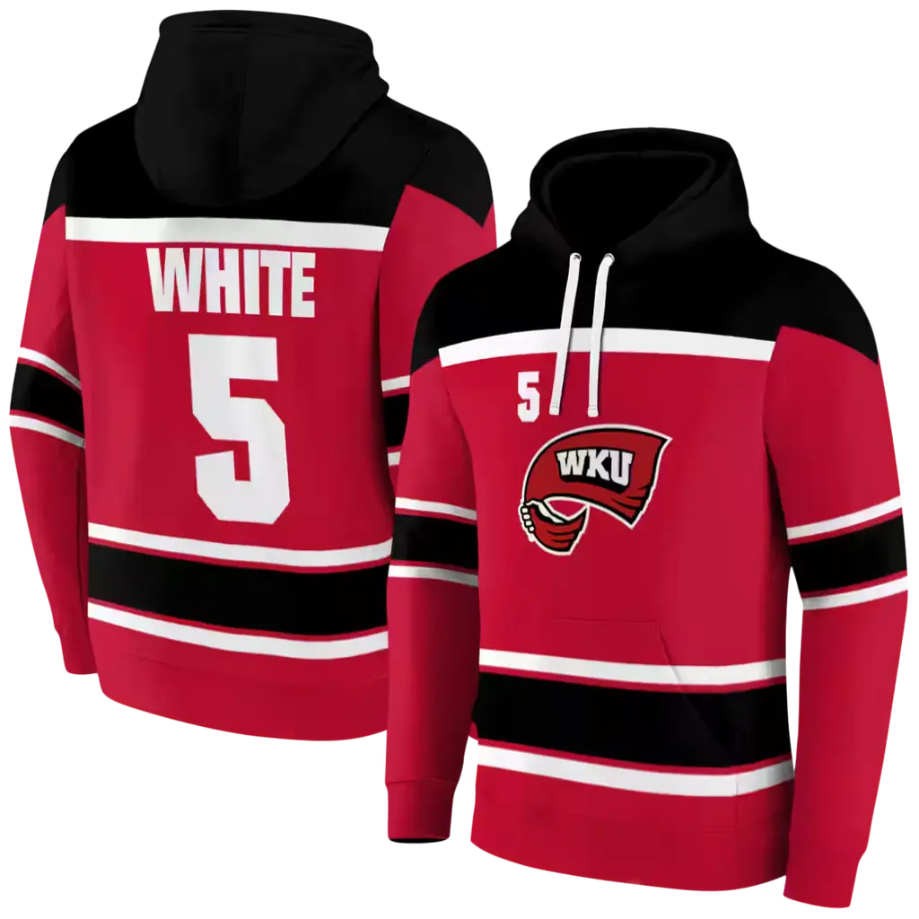 personalized western kentucky hilltoppers striped pattern red hoodie fashion forward personalized western kentucky hilltoppers striped pattern red hoodie fashion forward