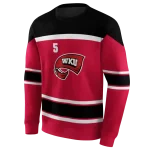 personalized western kentucky hilltoppers striped pattern red hoodie best selling