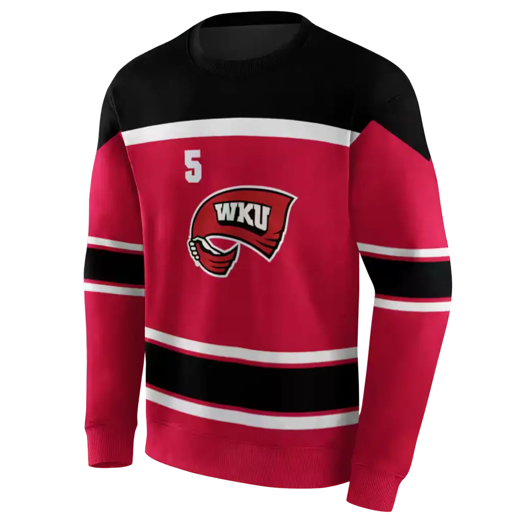 personalized western kentucky hilltoppers striped pattern red hoodie new arrival personalized western kentucky hilltoppers striped pattern red hoodie new arrival